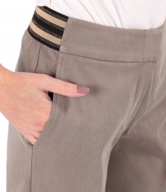 Pants made of tencel fabric with cotton