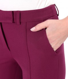 Pants made of elastic fabric with viscose