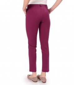 Pants made of elastic fabric with viscose