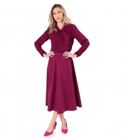 Semi flared dress made of tencel with cotton