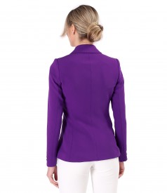 Office jacket made of elastic fabric with decorative pin