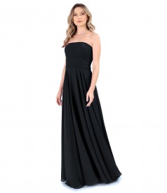 Long evening dress with veil bodice