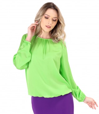 Elegant viscose satin blouse