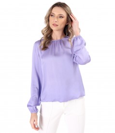 Elegant viscose satin blouse