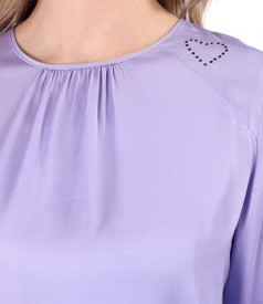 Elegant viscose satin blouse