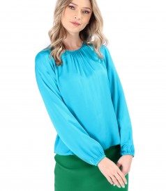 Elegant viscose satin blouse