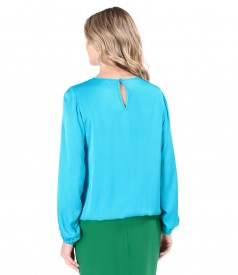 Elegant viscose satin blouse