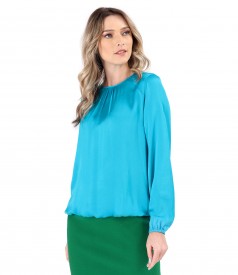 Elegant viscose satin blouse