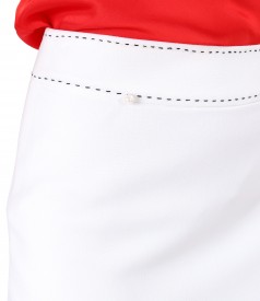 Office skirt with decorative seam in contrast