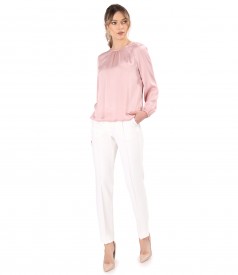 Elegant viscose satin blouse