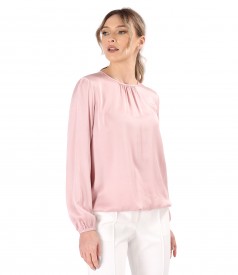 Elegant viscose satin blouse