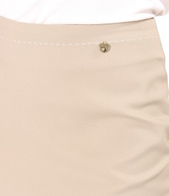 Elastic cotton office skirt
