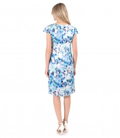 Casual dress made of printed natural silk