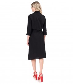 Tencel and linen shirt dress
