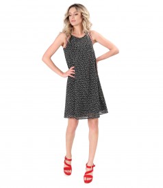 Jersey casual dress with elastic trim