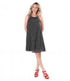 Jersey casual dress with elastic trim