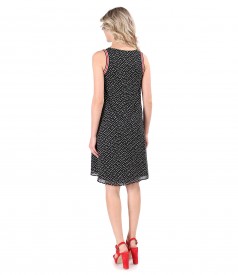 Jersey casual dress with elastic trim