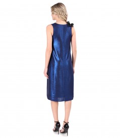 Elastic jersey dress with glossy effect