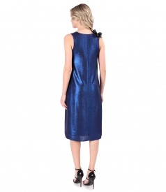 Elastic jersey dress with glossy effect