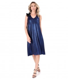 Elastic jersey dress with glossy effect