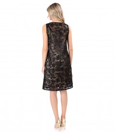 Lace evening dress with sequins