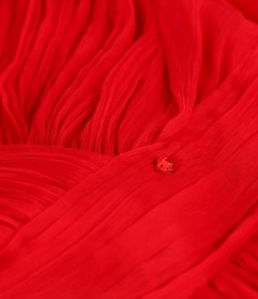 Elegant dress made of natural silk veil