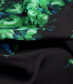 Digitally printed veil midi dress with floral motifse