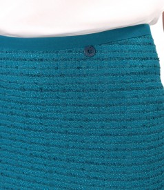 Elegant skirt made of loops with viscose and cotton