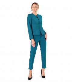 Office jacket made of loops with viscose and cotton