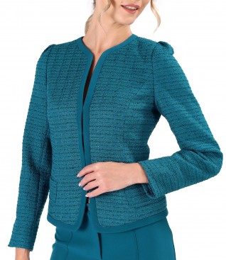 Office jacket made of loops with viscose and cotton