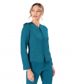 Office jacket made of loops with viscose and cotton