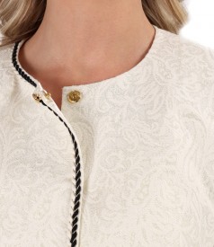Brocade jacket with cotton and gold effect thread