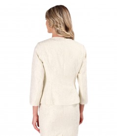 Brocade jacket with cotton and gold effect thread