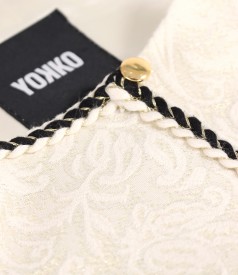 Brocade jacket with cotton and gold effect thread
