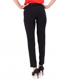 Ankle pants made of elastic fabric with viscose