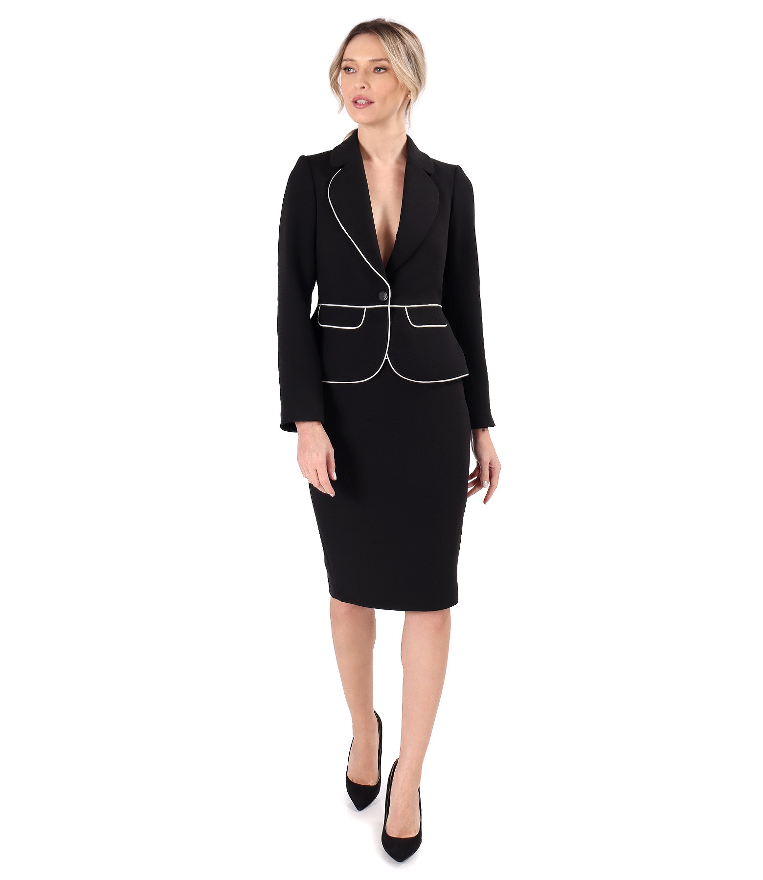 Office skirt made of elastic fabric