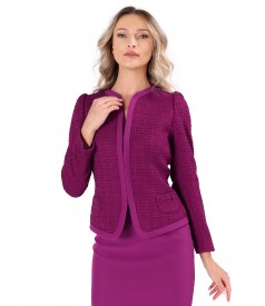 Office jacket made of loops with viscose and cotton
