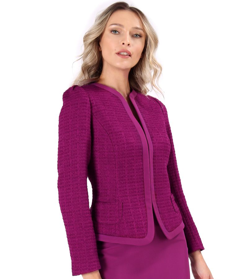 Office jacket made of loops with viscose and cotton