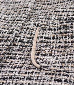 Elegant jacket made of loops with viscose and metallic thread