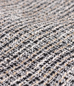 Elegant jacket made of loops with viscose and metallic thread