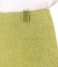 Office skirt made of curls with wool and alpaca