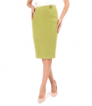 Office skirt made of curls with wool and alpaca