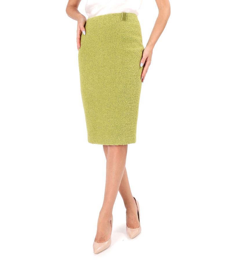 Office skirt made of curls with wool and alpaca