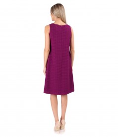 Flared dress made of curls with viscose and cotton