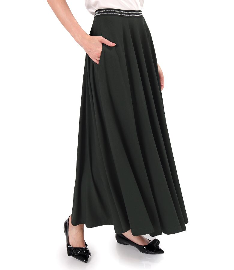 Long skirt made of elastic viscose jersey