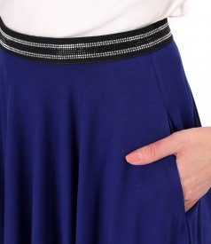 Long skirt made of elastic viscose jersey