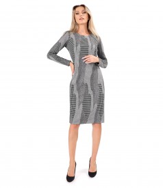 Office dress made of thick elastic viscose jersey