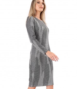 Office dress made of thick elastic viscose jersey