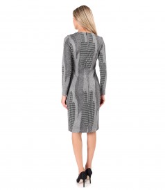 Office dress made of thick elastic viscose jersey