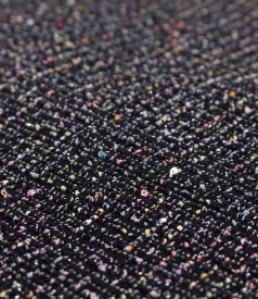 Elegant jacket made of multicolored loops with viscose and metallic thread